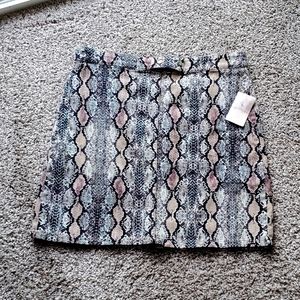 Snake print mini skirt